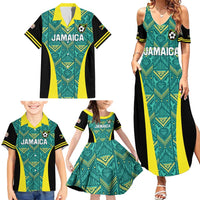 Custom Jamaica Football Family Matching Summer Maxi Dress and Hawaiian Shirt We Believe Reggae Boyz