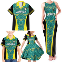 Custom Jamaica Football Family Matching Tank Maxi Dress and Hawaiian Shirt We Believe Reggae Boyz
