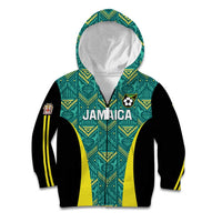 Custom Jamaica Football Kid Hoodie We Believe Reggae Boyz