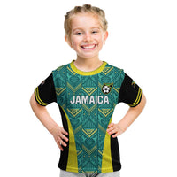 Custom Jamaica Football Kid T Shirt We Believe Reggae Boyz
