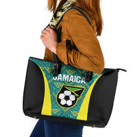 Jamaica Football Leather Tote Bag We Believe Reggae Boyz