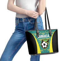 Jamaica Football Leather Tote Bag We Believe Reggae Boyz