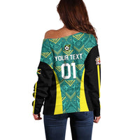 Custom Jamaica Football Off Shoulder Sweater We Believe Reggae Boyz
