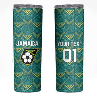 Custom Jamaica Football Skinny Tumbler We Believe Reggae Boyz