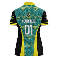 Custom Jamaica Football Women Polo Shirt We Believe Reggae Boyz