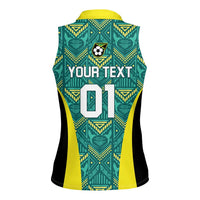Custom Jamaica Football Women Sleeveless Polo Shirt We Believe Reggae Boyz
