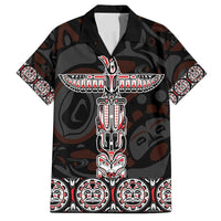 Canada Haida Totem Family Matching Off Shoulder Short Dress and Hawaiian Shirt Haida Spirit