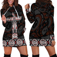 Canada Haida Totem Hoodie Dress Haida Spirit