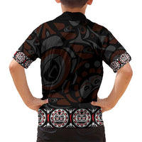 Canada Haida Totem Kid Hawaiian Shirt Haida Spirit