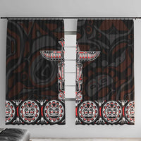 Canada Haida Totem Window Curtain Haida Spirit