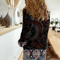 Canada Haida Totem Women Casual Shirt Haida Spirit