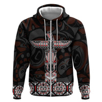 Canada Haida Totem Zip Hoodie Haida Spirit