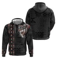 Native American Wolf Hoodie Tribal Pattern