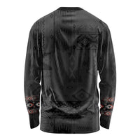 Native American Wolf Long Sleeve Shirt Tribal Pattern