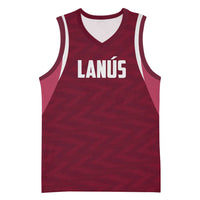 Custom Argentine Football Lanus Basketball Jersey Granate Go Champions