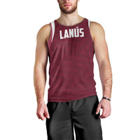 Custom Argentine Football Lanus Men Tank Top Granate Go Champions