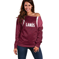 Custom Argentine Football Lanus Off Shoulder Sweater Granate Go Champions
