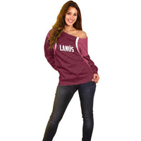 Custom Argentine Football Lanus Off Shoulder Sweater Granate Go Champions