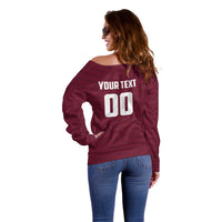 Custom Argentine Football Lanus Off Shoulder Sweater Granate Go Champions