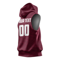 Custom Argentine Football Lanus Sleeveless Hoodie Granate Go Champions
