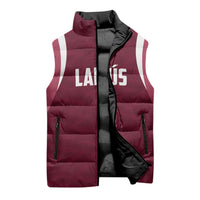 Custom Argentine Football Lanus Sleeveless Puffer Jacket Granate Go Champions