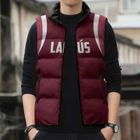 Custom Argentine Football Lanus Sleeveless Puffer Jacket Granate Go Champions