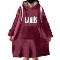 Custom Argentine Football Lanus Wearable Blanket Hoodie Granate Go Champions