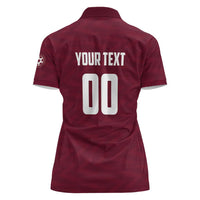 Custom Argentine Football Lanus Women Polo Shirt Granate Go Champions