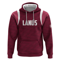 Custom Argentine Football Lanus Zip Hoodie Granate Go Champions