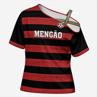 Custom Brazilian Football Big Mengo Cross Shoulder Shirt Rubro-Negro Go Glory