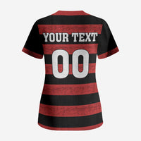 Custom Brazilian Football Big Mengo Scrub Top Rubro-Negro Go Glory