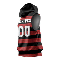 Custom Brazilian Football Big Mengo Sleeveless Hoodie Rubro-Negro Go Glory