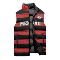 Custom Brazilian Football Big Mengo Sleeveless Puffer Jacket Rubro-Negro Go Glory
