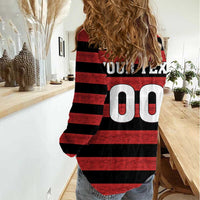 Custom Brazilian Football Big Mengo Women Casual Shirt Rubro-Negro Go Glory