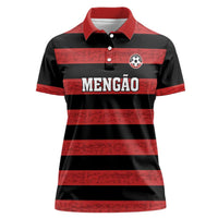 Custom Brazilian Football Big Mengo Women Polo Shirt Rubro-Negro Go Glory