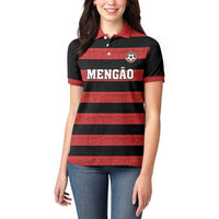 Custom Brazilian Football Big Mengo Women Polo Shirt Rubro-Negro Go Glory
