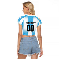Custom Argentina Football Raglan Cropped T Shirt