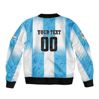 Custom Argentina Football Sleeve Zip Bomber Jacket