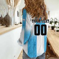 Custom Argentina Football Women Casual Shirt