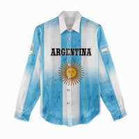 Custom Argentina Football Women Casual Shirt