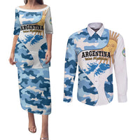 Argentina Malvinas Day Couples Matching Puletasi and Long Sleeve Button Shirt Las Malvinas Son Argentinas