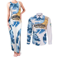 Argentina Malvinas Day Couples Matching Tank Maxi Dress and Long Sleeve Button Shirt Las Malvinas Son Argentinas