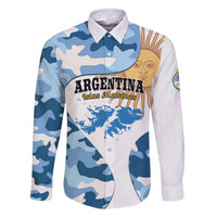 Argentina Malvinas Day Family Matching Long Sleeve Bodycon Dress and Hawaiian Shirt Las Malvinas Son Argentinas