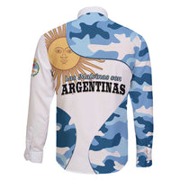 Argentina Malvinas Day Family Matching Long Sleeve Bodycon Dress and Hawaiian Shirt Las Malvinas Son Argentinas