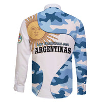 Argentina Malvinas Day Family Matching Off The Shoulder Long Sleeve Dress and Hawaiian Shirt Las Malvinas Son Argentinas