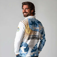 Argentina Malvinas Day Long Sleeve Polo Shirt Las Malvinas Son Argentinas