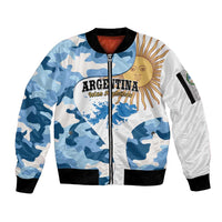 Argentina Malvinas Day Sleeve Zip Bomber Jacket Las Malvinas Son Argentinas