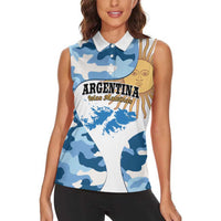 Argentina Malvinas Day Women Sleeveless Polo Shirt Las Malvinas Son Argentinas