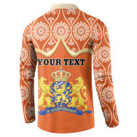 Personalised Netherlands Koningsdag 2025 Button Sweatshirt King's Day Dutch Costume Spirit