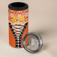 Netherlands Koningsdag 2025 4 in 1 Can Cooler Tumbler King's Day Dutch Costume Spirit